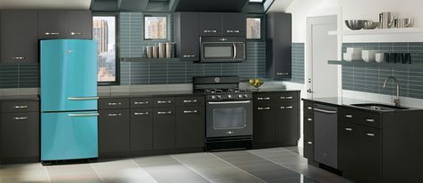 Consumers can add a sweet or spicy hue to their kitchen with GE’s Artistry™ refrigerator available in Cupcake Blue and Red Pepper.