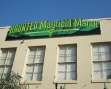 Haunted Mayfield Manor Sign