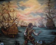 Mural at Pirates! Legends of the Gulf Coast