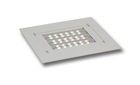 The recessed-mount Evolve™ LED Canopy Light provides an energy-efficient means for optimizing the lighting of areas with canopies.