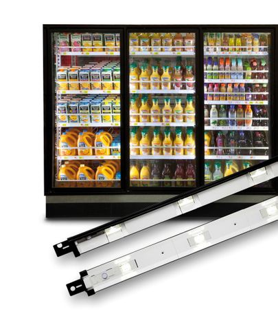 GE's Immersion™ RV60 LED lighting system enhances the visual appeal of merchandise by casting a bright, uniform light on products.