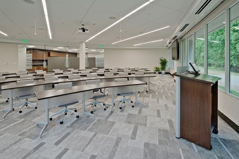 Ingersoll Rand’s renovation of its commercial interior space used low-emitting materials, including GE’s Lumination™ ET Series Recessed Troffers and Lumination BL Series LED Luminaires.