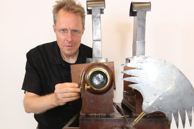 Erkki Huhtamo and a magic lantern
