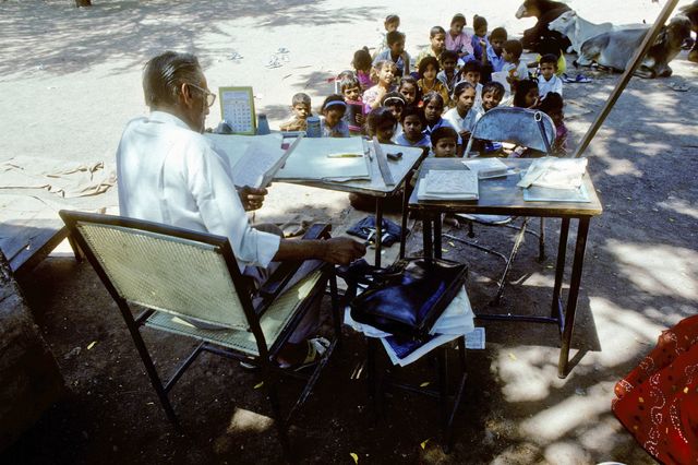 Children attend outdoor school