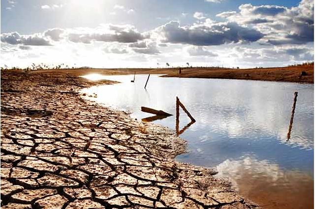 Drought scene in California