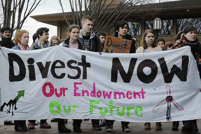 Divestment protest