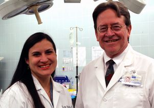 Raquel Ulma with one of her mentors, Dr. Earl Freymiller.