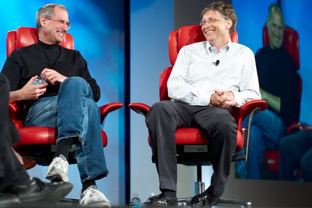 Steve Jobs with Bill Gates