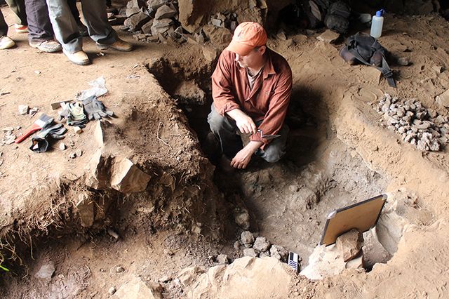 Mota Cave Matthew Curtis working