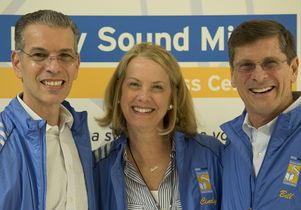 Dr. David Feinberg, CEO of the UCLA Health System, left, and Cindy and Bill Simon, cofounders of the Sound Body Sound Mind Foundation. Dr. David Feinberg, CEO of the UCLA Health System, left, and Cindy and Bill Simon, cofounders of the Sound Body Sound Mind Foundation.