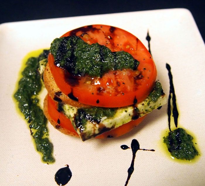 Tofu Caprese stacker