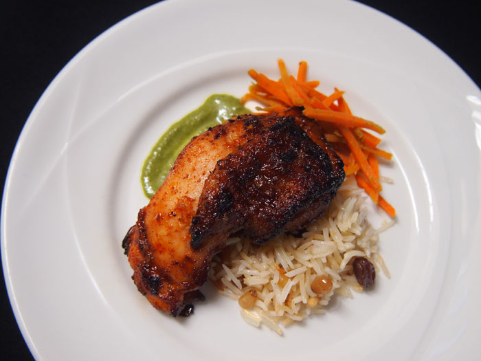 North African-style honey-roasted chicken with Lebanese rice North African-style honey-roasted chicken with Lebanese rice