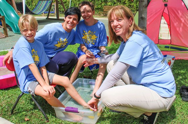 Kids at Camp Leg Power