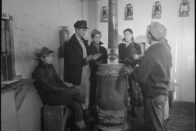 Internees at Tule Lake camp, January 1943