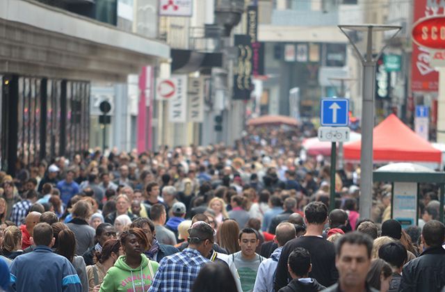 A very crowded street