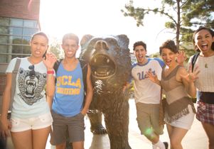 UCLA students on Bruin Walk