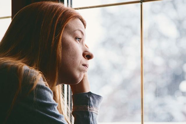 A sad woman