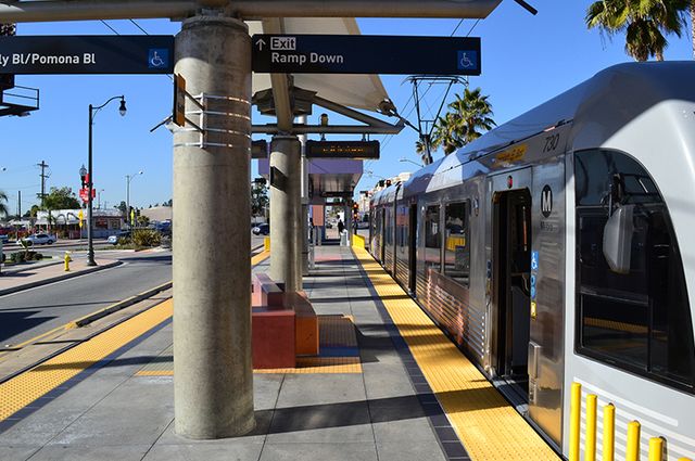Gold Line train and station