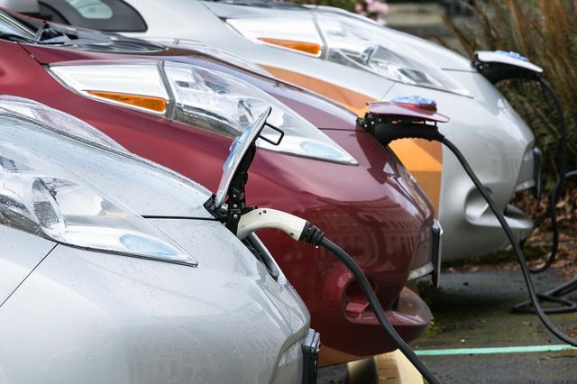 Electric cars charging