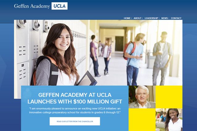 Geffen Academy website screen grab