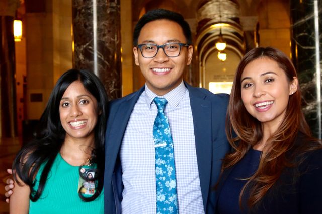 UCLA Luskin students Jayanthi Daniel, JC De Vera and Tammy Barreras