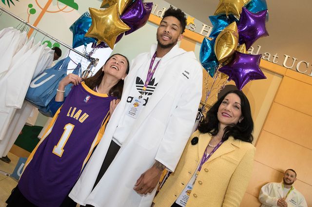 Dr. Linda Liau, Brandon Ingram and Johnese Spisso