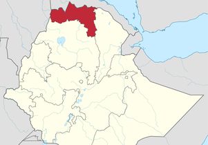 Map of Tigray region in Northern Ethiopia