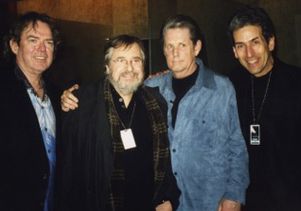 Jimmy Webb, Phil Ramone, Brian Wilson and David Leaf in a photo taken in 2001.