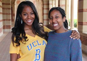 Before coming to UCLA, Kaylin Wesley, left, was mentored through UCLA's VIP Scholars program. As an undergraduate, she gave back to the program by mentoring Ariel Mengistu, among others, who is now completing her freshman year at UCLA.