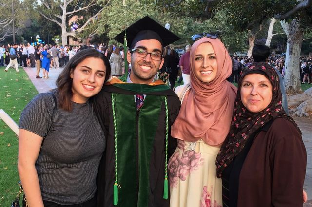 Mostafa Al-Alusi and his family