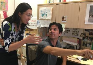 Cynthia He and Dr. Carlos Portera-Cailliau