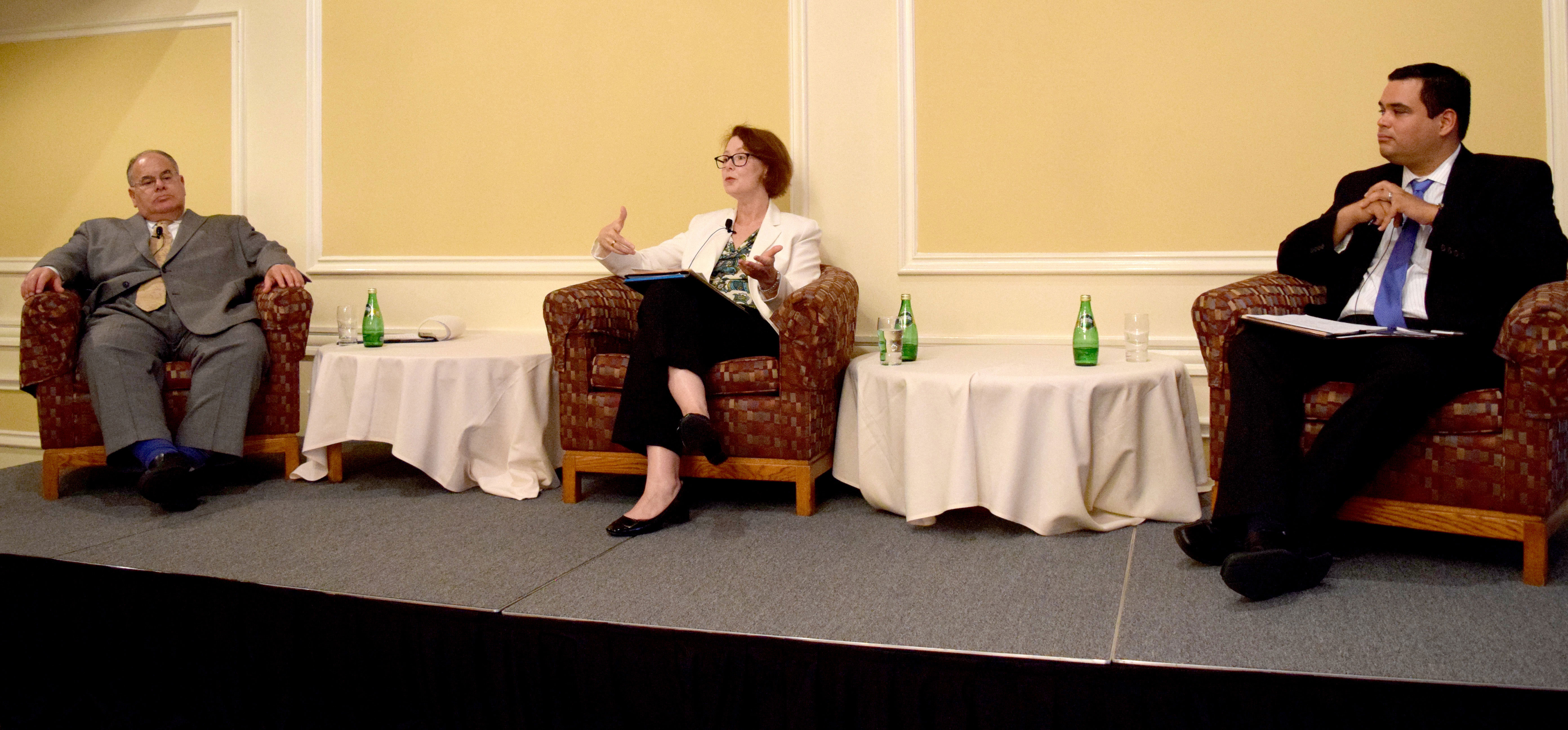 From the left, David Pomerantz, Marjorie Duske and Francisco Carrillo.