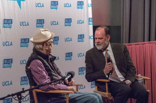 Norman Lear and Jim Newton Norman Lear and Jim Newton