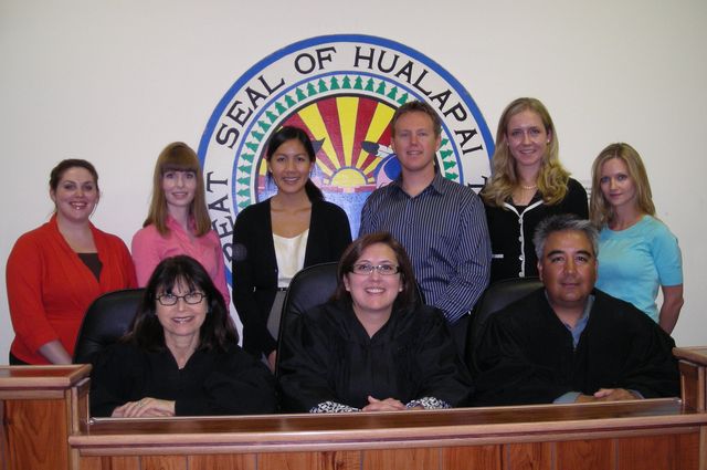 Carole Goldberg with group at Hualapai court