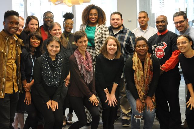 Students participating in UCLA School of Law’s international human rights programs in New York City along with their professor, E. Tendayi Achiume, top row, fifth from left.