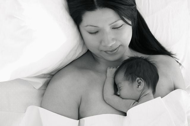 Mother and newborn