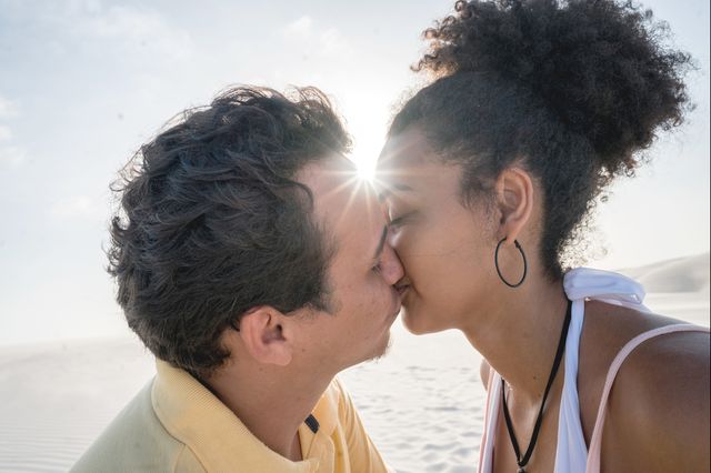 Couple in the sun