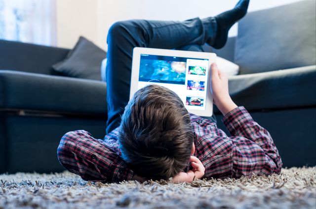 Child using tablet