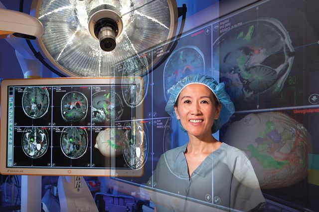 Linda Liau in operating room