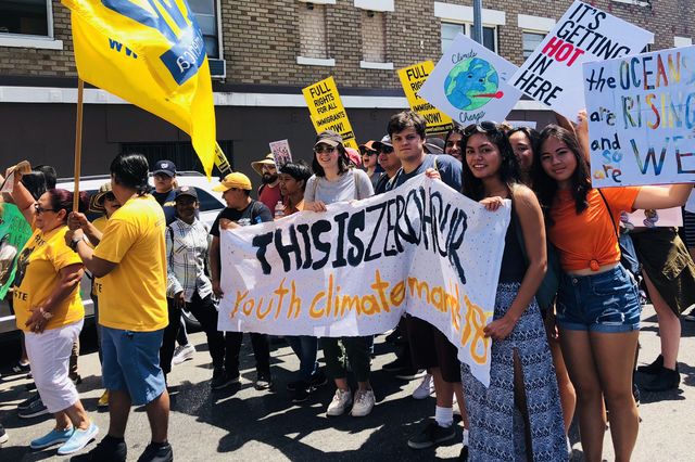 Valeree Catangay at a climate march