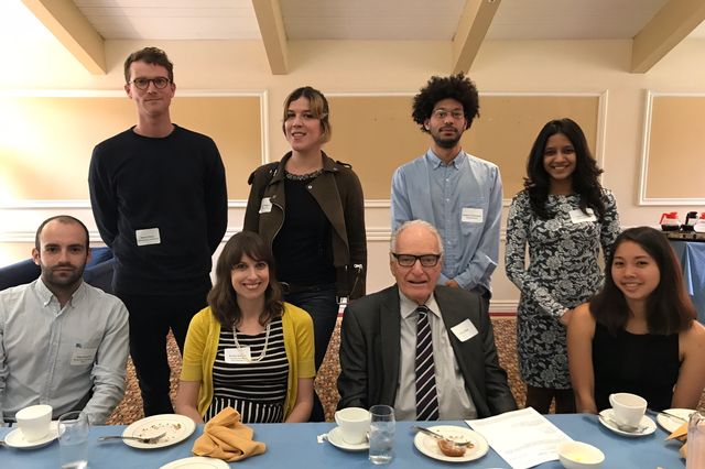 Jerry Moss with students