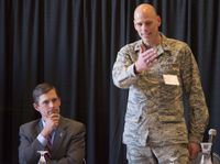 U.S. Senator Martin Heinrich and Col. David Goldstein, U.S. Air For Research Laboratory.