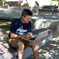 Student studying