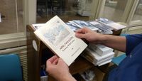 Closeup of book printed by the Espresso Book Machine.