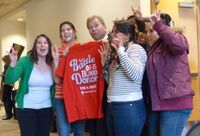 KOB's Steve Stucker and students at ASUNM Blood Drive