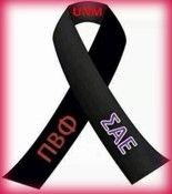 Facebook friends of Hillard and Grant change their profile picture to a ribbon with the letters of their sorority and fraternity.