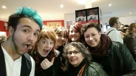 Professor Baca with UWSTD theater students.