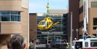 Damaged helicopter lowered to ground