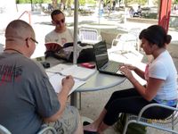 students studying