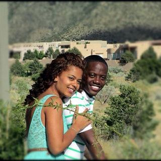 Heidi (Oliver) and Lameck “Humble” Lukanga near the foothills in Albuquerque. Photo courtesy of Lameck “Humble” Lukanga.